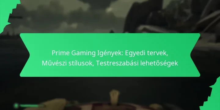 Prime Gaming Igények: Egyedi tervek, Művészi stílusok, Testreszabási lehetőségek