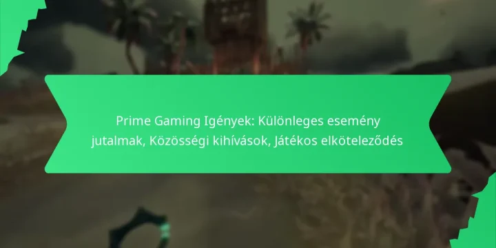 Prime Gaming Igények: Különleges esemény jutalmak, Közösségi kihívások, Játékos elköteleződés