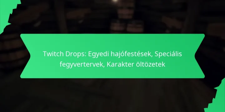 Twitch Drops: Egyedi hajófestések, Speciális fegyvertervek, Karakter öltözetek