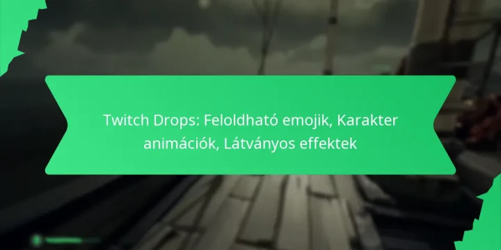Twitch Drops: Feloldható emojik, Karakter animációk, Látványos effektek