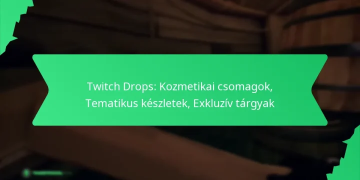 Twitch Drops: Kozmetikai csomagok, Tematikus készletek, Exkluzív tárgyak