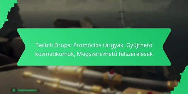 Twitch Drops: Promóciós tárgyak, Gyűjthető kozmetikumok, Megszerezhető felszerelések